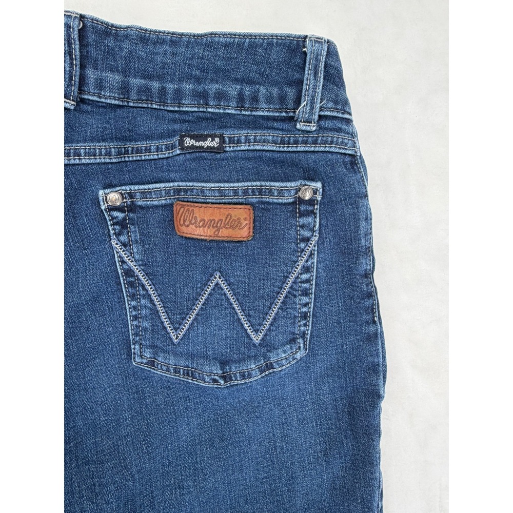 Wrangler Women Dark Wash Bootcut Jeans 13x34 Stretch Denim 112321491 Western